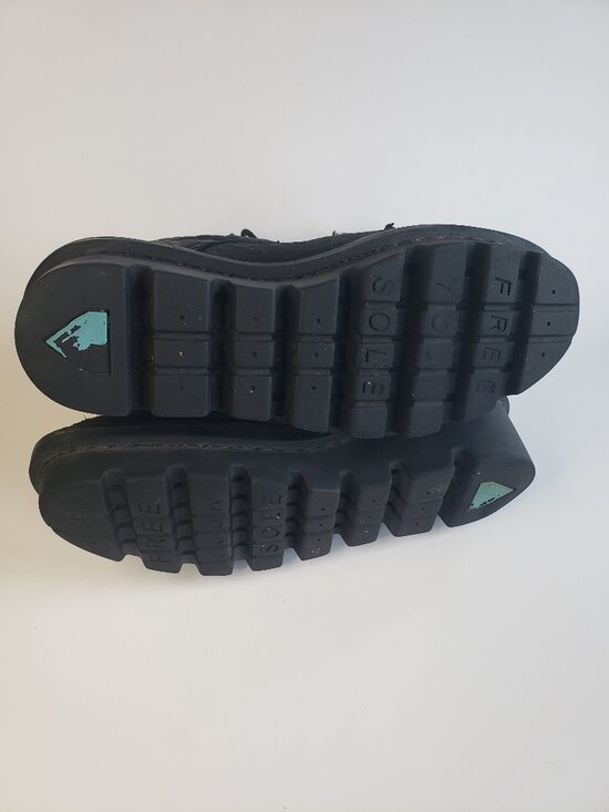 Fluevog ATV Defender Black Platform Lace-Up Women's Moto Festival Boots - Picture 16 of 16